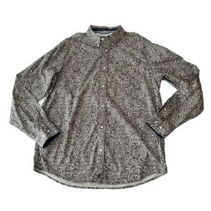 Cody James Dark Gray Paisley Button Down Shirt